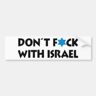 Adesivo Para Carro Não Brinque Com Israel - Orgulho do Estado Judeu