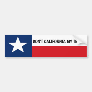 Adesivo Para Carro Não California My Texas