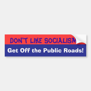 Adesivo Para Carro Não goste do bumpersticker do socialismo