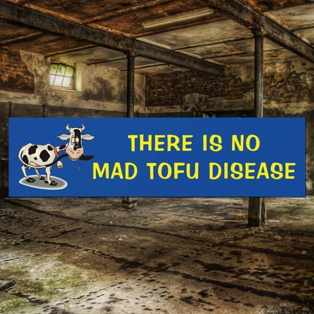 Adesivo Para Carro Não há doença de Tofu Louco, Vegan (Criador carregado)