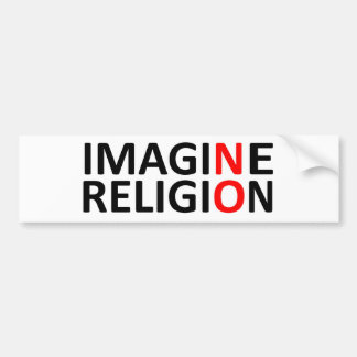 Adesivo Para Carro Não imagine nenhuma religião