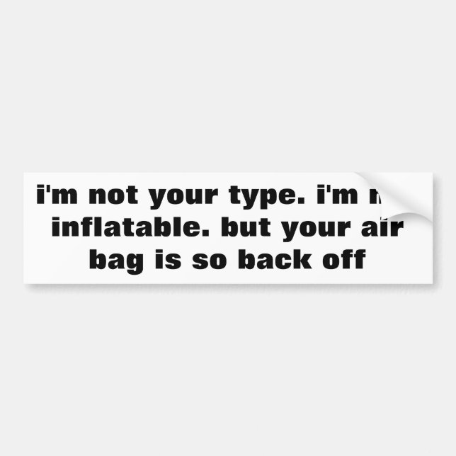 Adesivo Para Carro Nao inflável mas airbag é desembaraçam-se (Frente)