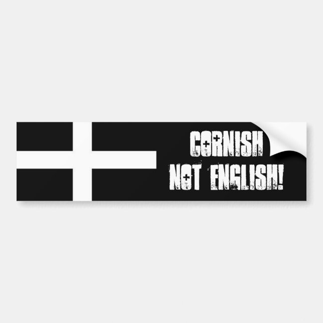 Adesivo Para Carro "Nao ingleses Cornish!" Autocolante no vidro (Frente)