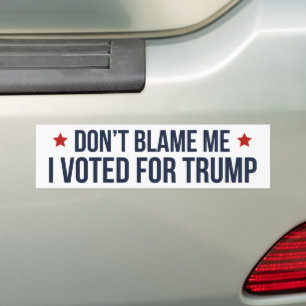 Adesivo Para Carro Não me culpem, votei em Trump