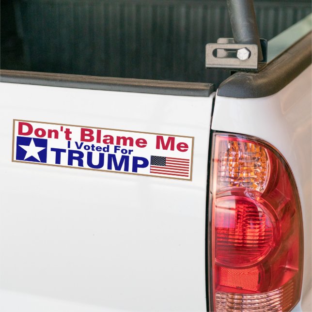 Adesivo Para Carro Não me culpes, votei em Trump (No caminhão)