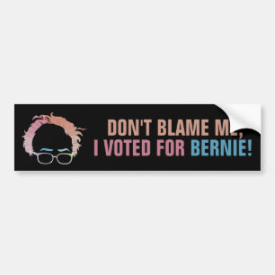 Adesivo Para Carro Não me responsabilize, mim votou para Bernie!