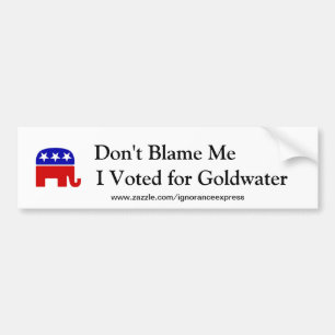 Adesivo Para Carro Não me responsabilize, mim votou para Goldwater