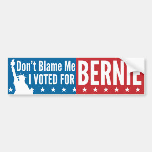 Adesivo Para Carro Não me responsabilize que eu votei para Bernie