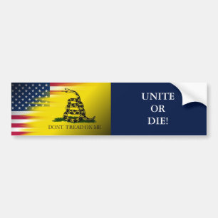 Adesivo Para Carro "Não pise em mim" a bandeira/EUA bandeira-Unem-se
