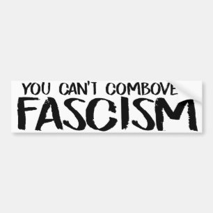 Adesivo Para Carro Não se pode abraçar o fascismo - Pára-choque femin