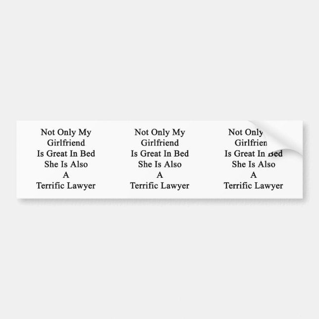 Adesivo Para Carro Não somente meu namorada é grande na cama que é (Frente)