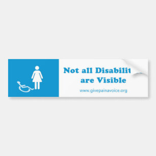 Adesivo Para Carro Não todas as inabilidades são mulher visível
