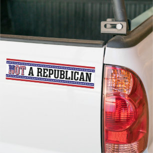 Adesivo Para Carro Não um Republicano