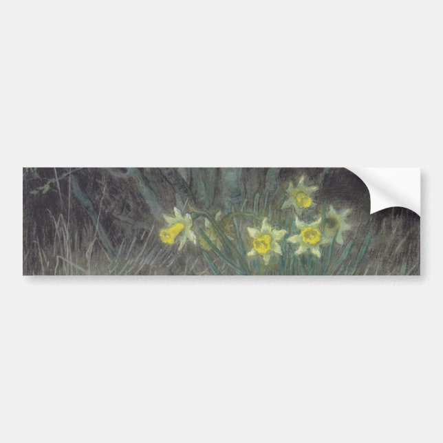 Adesivo Para Carro Narcissus Flowers and Violets (por Millet) (Frente)
