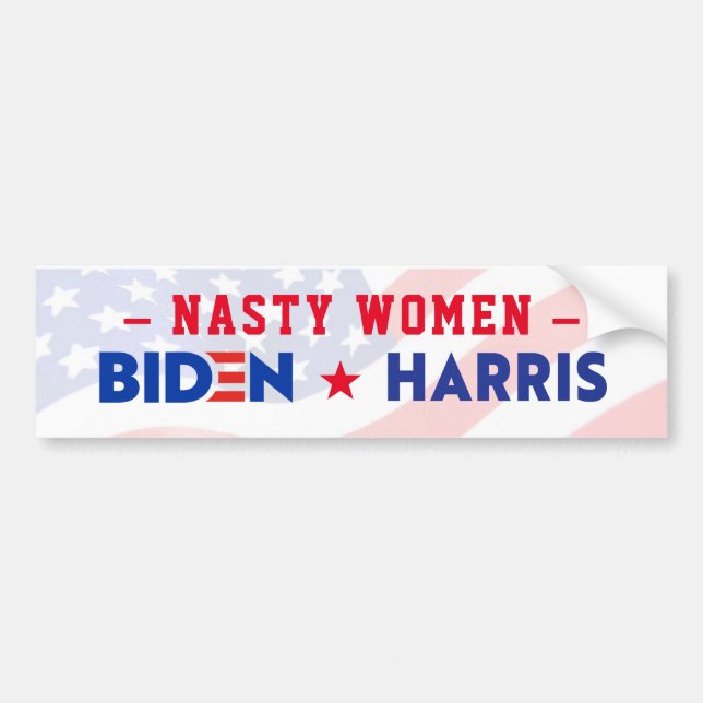 ADESIVO PARA CARRO NASTY MULHERES PARA JOE BIDEN & KAMALA HARRIS 2020 (Frente)