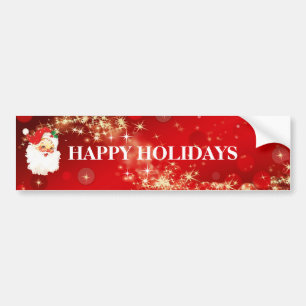 Adesivo Para Carro Natais vintages do Papai Noel no Red Pára-choque