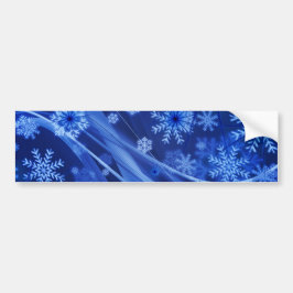 Adesivo Para Carro Natal Azul Flocos de Neve de inverno