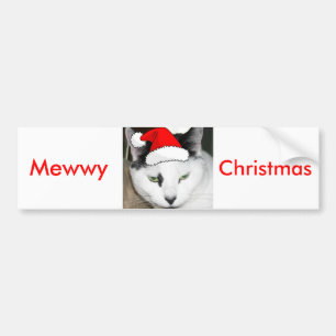 Adesivo Para Carro Natal Black and White Kitten