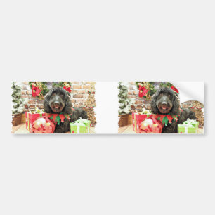 Adesivo Para Carro Natal - GoldenDoodle - doce da pérola