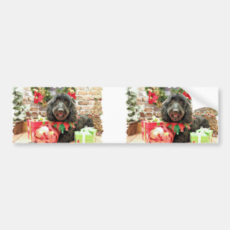 Adesivo Para Carro Natal - GoldenDoodle - doce da pérola