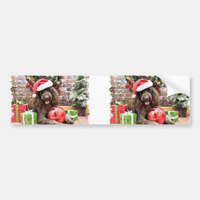Adesivo Para Carro Natal - LabraDoodle - Harley (Frente)