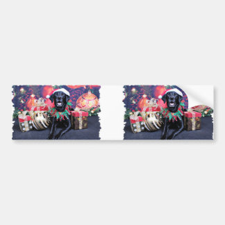 Adesivo Para Carro Natal - Labrador - tanoeiro