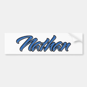 Adesivo Para Carro Nathan Name blue Aufkleber Sticker Autoaufkleber