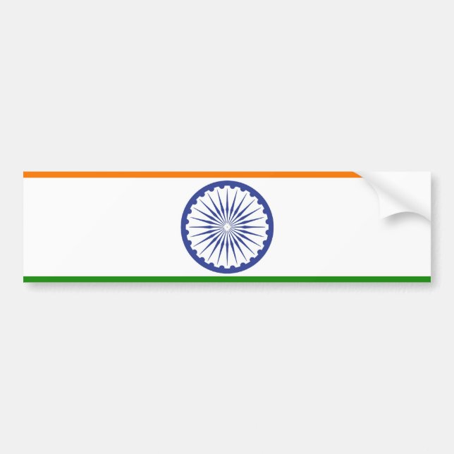 Adesivo Para Carro National Flag of India Ashoka Chakra (Frente)