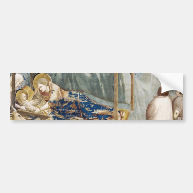 Adesivo Para Carro Natividade (por Giotto) Bumper Sticker (Frente)