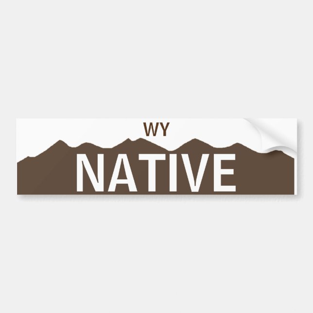 Adesivo Para Carro Nativo de Wyoming (Frente)