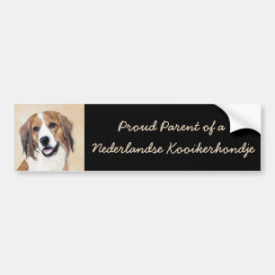 Adesivo Para Carro Nederlandse Kooikerhondje - Pintura de Cachorro
