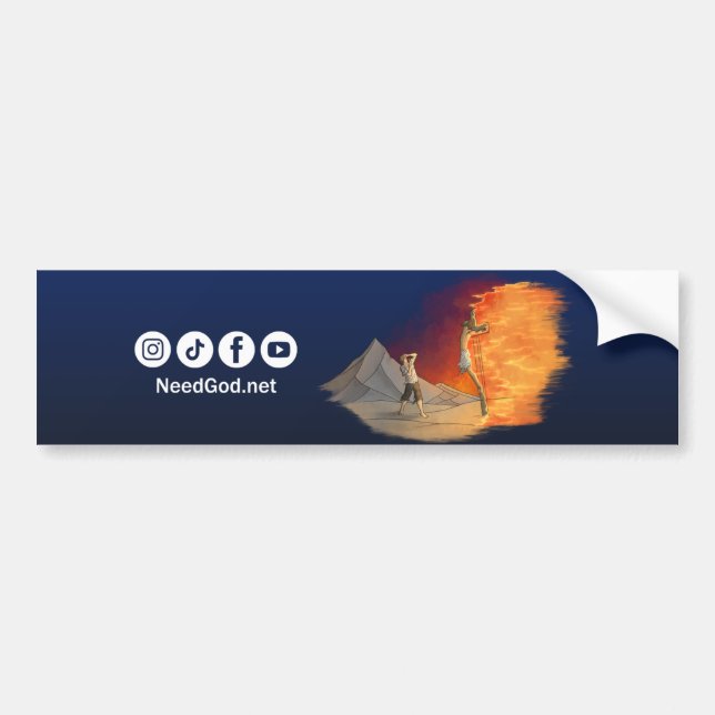 Adesivo Para Carro NeedGod.net Decência do Carro (Frente)