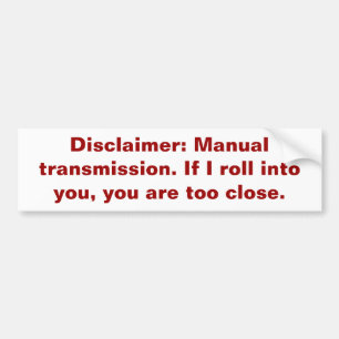Adesivo Para Carro Negação: Transmissão manual