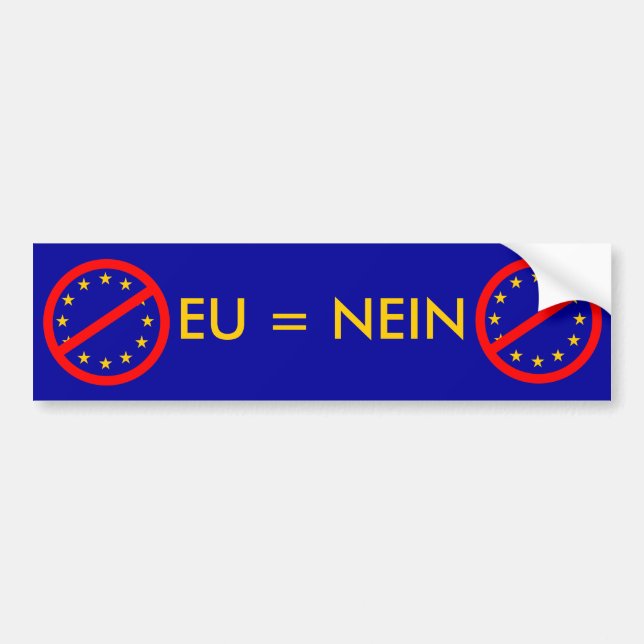 Adesivo Para Carro NEIN à UE (Frente)