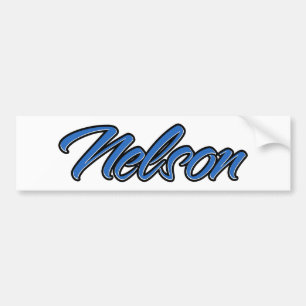 Adesivo Para Carro Nelson Name blue Aufkleber Sticker Autoaufkleber