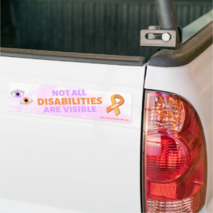 Adesivo Para Carro Nem todas as deficiências são design visível para 