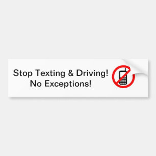 Adesivo Para Carro Nenhum autocolante no vidro traseiro de Texting