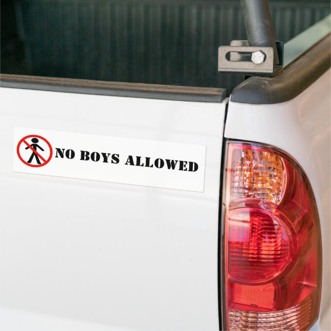 Adesivo Para Carro Nenhum Boys Permitido BumperSticker (No caminhão)