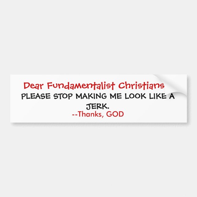 Adesivo Para Carro Nenhum empurrão do deus (Frente)