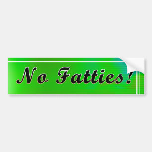 Adesivo Para Carro Nenhum Fatties! Autocolante no vidro traseiro