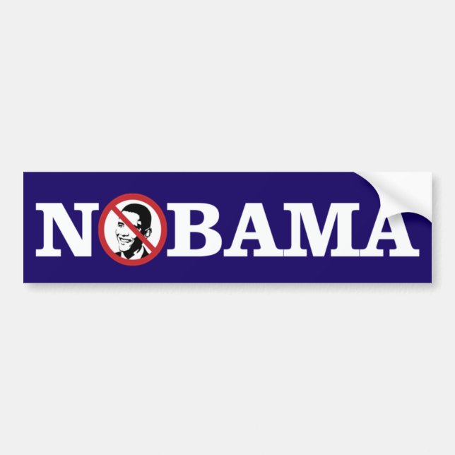Adesivo Para Carro Nenhum Obama Bumpersticker (Frente)