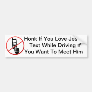 Adesivo Para Carro Nenhum Texting ao conduzir