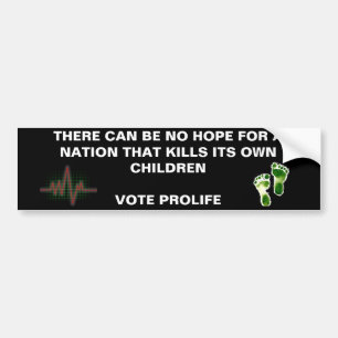 Adesivo Para Carro Nenhuma esperança - voto Prolife - personalizada