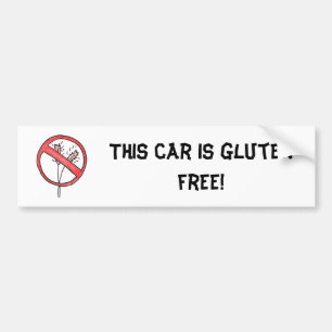 Adesivo Para Carro Nenhuns glúten/trigo livra!