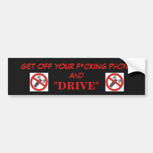 Adesivo Para Carro Nenhuns telemóveis ao conduzir Bumpersticker