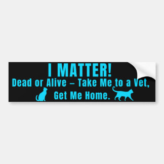 Adesivo Para Carro Neon Blue "I Matter" Bumper Sticker