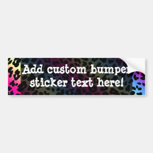 Adesivo Para Carro Neon Rainbow Leopard Pattern Impressão