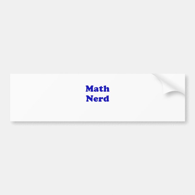Adesivo Para Carro Nerd da matemática (Frente)