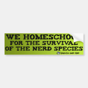Adesivo Para Carro Nerd de Homeschool