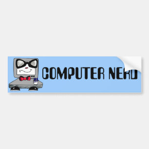 Adesivo Para Carro Nerd do computador - personalize o texto e